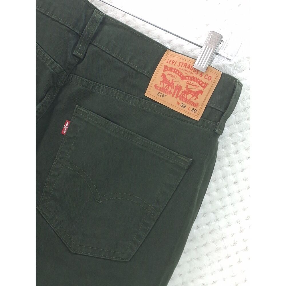 Levi's 514 Men's 32x30 Dark Green Straight Fit Jeans